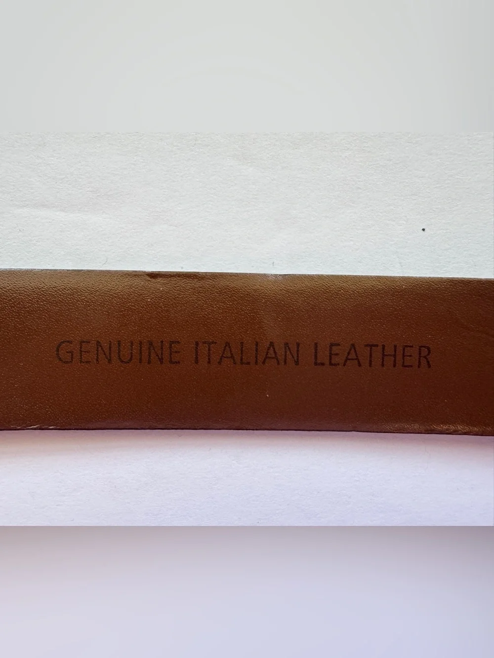 Handmade Italian Genuine Leather Croc Embossed Belt Black Gold Tone Buckle Sz 36